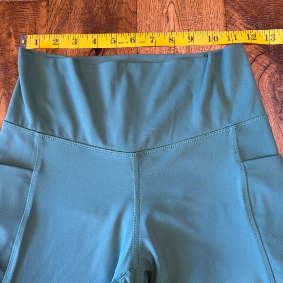 Member's Mark Flare Yoga Pants High Rise Stretch Slash Pockets Sage Green XS - Picture 3 of 6